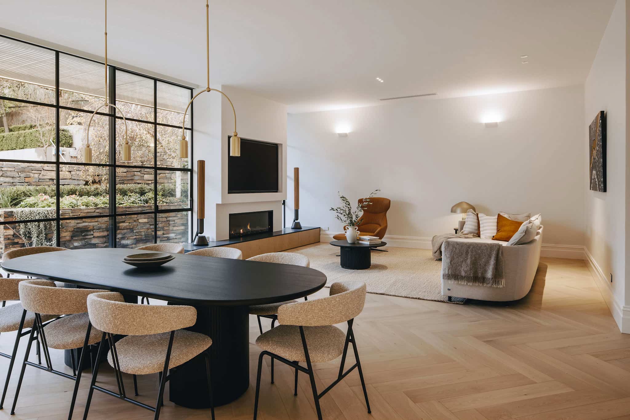 OMH/ Stonyfell Architecturally Designed Renovation Adelaide Craig Linke Lounge Room